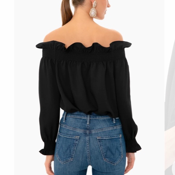 Black Off the Shoulder Marguerite Blouse
TUCKERNUCK - Picture 4 of 11